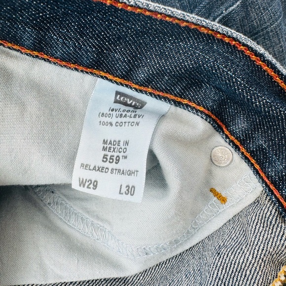 Levi's Dark Blue Denim Jeans for men size waist 29 length 30 GUC - Picture 5 of 6